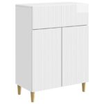 vidaXL Servírovacia skriňa Biela s vysokým leskom 66 x 34,5 x 90 cm – Obrázok 2