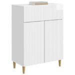 vidaXL Servírovacia skriňa Biela s vysokým leskom 66 x 34,5 x 90 cm – Obrázok 3