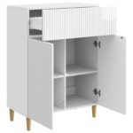 vidaXL Servírovacia skriňa Biela s vysokým leskom 66 x 34,5 x 90 cm – Obrázok 5