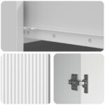 vidaXL Servírovacia skriňa Biela s vysokým leskom 66 x 34,5 x 90 cm – Obrázok 9