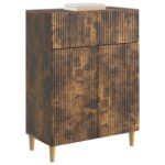 vidaXL Servírovacia skriňa so zásuvkou Dymový dub 66 x 34,5 x 90 cm – Obrázok 3