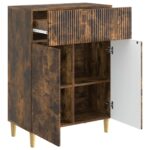 vidaXL Servírovacia skriňa so zásuvkou Dymový dub 66 x 34,5 x 90 cm – Obrázok 5