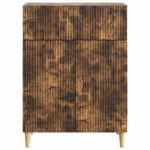 vidaXL Servírovacia skriňa so zásuvkou Dymový dub 66 x 34,5 x 90 cm – Obrázok 6