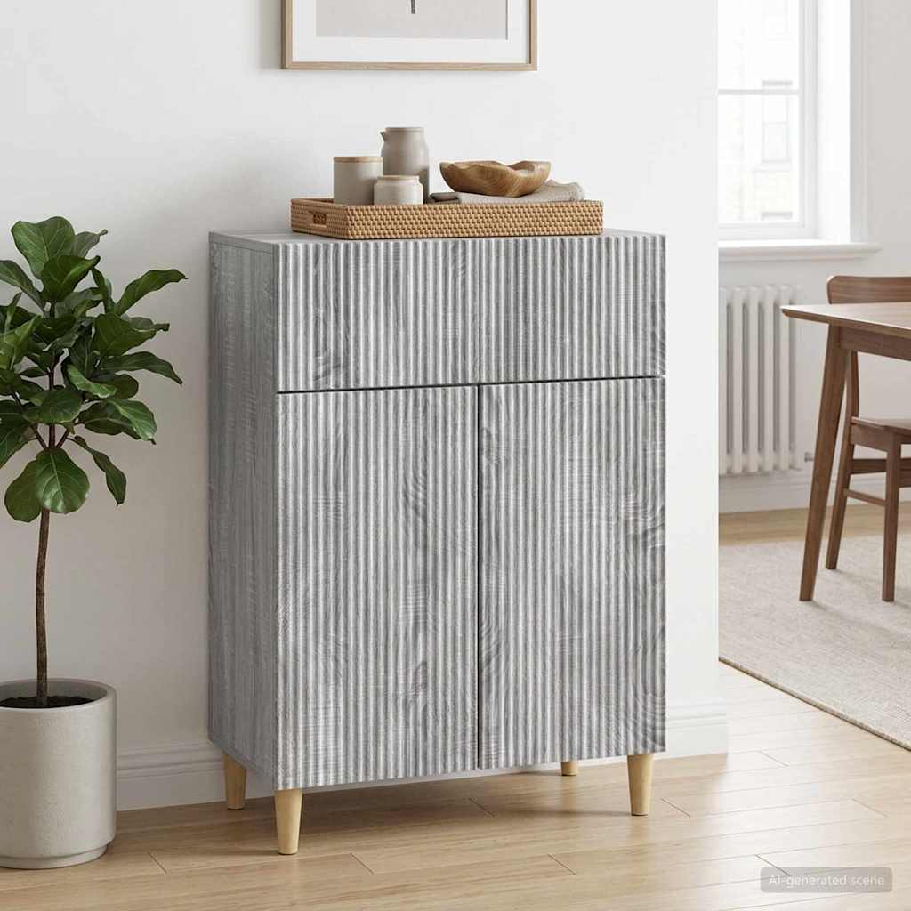 894641_1.jpg vidaXL Servírovacia skriňa so zásuvkou Sivá sonoma 66 x 34,5 x 90 cm – Obrázok 1