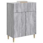 vidaXL Servírovacia skriňa so zásuvkou Sivá sonoma 66 x 34,5 x 90 cm – Obrázok 3