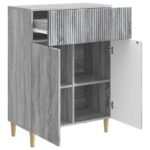 vidaXL Servírovacia skriňa so zásuvkou Sivá sonoma 66 x 34,5 x 90 cm – Obrázok 5