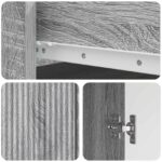 vidaXL Servírovacia skriňa so zásuvkou Sivá sonoma 66 x 34,5 x 90 cm – Obrázok 9