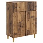 vidaXL Servírovacia skriňa so zásuvkou Staré drevo 66 x 34,5 x 90 cm – Obrázok 2