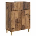 vidaXL Servírovacia skriňa so zásuvkou Staré drevo 66 x 34,5 x 90 cm – Obrázok 3