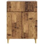 vidaXL Servírovacia skriňa so zásuvkou Staré drevo 66 x 34,5 x 90 cm – Obrázok 6