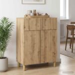 vidaXL Servírovacia skriňa so zásuvkou Dub artisan 66 x 34,5 x 90 cm