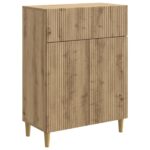 vidaXL Servírovacia skriňa so zásuvkou Dub artisan 66 x 34,5 x 90 cm – Obrázok 2