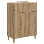 vidaXL Servírovacia skriňa so zásuvkou Dub artisan 66 x 34,5 x 90 cm – Obrázok 3