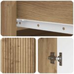vidaXL Servírovacia skriňa so zásuvkou Dub artisan 66 x 34,5 x 90 cm – Obrázok 9