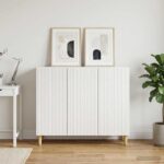 vidaXL Servírovacia skriňa Biela 89 x 34,5 x 80 cm Kompozitné drevo