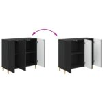 vidaXL Servírovacia skriňa Čierna 89 x 34,5 x 80 cm Kompozitné drevo – Obrázok 11