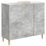 vidaXL Servírovacia skriňa Betónovo sivá 89 x 34,5 x 80 cm – Obrázok 3