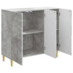 vidaXL Servírovacia skriňa Betónovo sivá 89 x 34,5 x 80 cm – Obrázok 5
