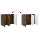 vidaXL Servírovacia skriňa Dymový dub 89 x 34,5 x 80 cm – Obrázok 11