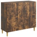vidaXL Servírovacia skriňa Dymový dub 89 x 34,5 x 80 cm – Obrázok 2