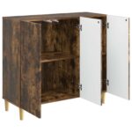 vidaXL Servírovacia skriňa Dymový dub 89 x 34,5 x 80 cm – Obrázok 5