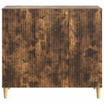 vidaXL Servírovacia skriňa Dymový dub 89 x 34,5 x 80 cm – Obrázok 6