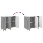 vidaXL Servírovacia skriňa Sivá sonoma 89 x 34,5 x 80 cm – Obrázok 11