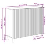 vidaXL Servírovacia skriňa Sivá sonoma 89 x 34,5 x 80 cm – Obrázok 13