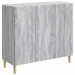 vidaXL Servírovacia skriňa Sivá sonoma 89 x 34,5 x 80 cm – Obrázok 2