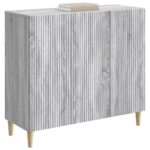 vidaXL Servírovacia skriňa Sivá sonoma 89 x 34,5 x 80 cm – Obrázok 3