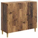 vidaXL Servírovacia skriňa Staré drevo 89 x 34,5 x 80 cm – Obrázok 2
