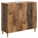 vidaXL Servírovacia skriňa Staré drevo 89 x 34,5 x 80 cm – Obrázok 3