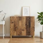 vidaXL Servírovacia skriňa Staré drevo 89 x 34,5 x 80 cm – Obrázok 4