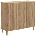 vidaXL Servírovacia skriňa Dub artisan 89 x 34,5 x 80 cm – Obrázok 2