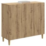 vidaXL Servírovacia skriňa Dub artisan 89 x 34,5 x 80 cm – Obrázok 3