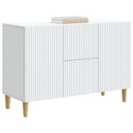 vidaXL Servírovacia skriňa Biela 89 x 34,5 x 60 cm Kompozitné drevo – Obrázok 3