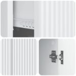 vidaXL Servírovacia skriňa Biela 89 x 34,5 x 60 cm Kompozitné drevo – Obrázok 9