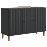 vidaXL Servírovacia skriňa Čierna 89 x 34,5 x 60 cm Kompozitné drevo – Obrázok 3