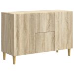 vidaXL Servírovacia skriňa so zásuvkou Dub sonoma 89 x 34,5 x 60 cm – Obrázok 2