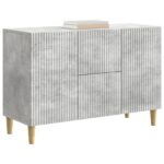 vidaXL Servírovacia skriňa so zásuvkou Betónovo sivá 89 x 34,5 x 60 cm – Obrázok 3