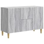vidaXL Servírovacia skriňa so zásuvkou Sivá sonoma 89 x 34,5 x 60 cm – Obrázok 2