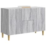 vidaXL Servírovacia skriňa so zásuvkou Sivá sonoma 89 x 34,5 x 60 cm – Obrázok 3