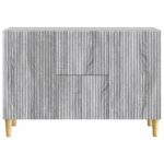 vidaXL Servírovacia skriňa so zásuvkou Sivá sonoma 89 x 34,5 x 60 cm – Obrázok 6