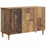 vidaXL Servírovacia skriňa so zásuvkou Staré drevo 89 x 34,5 x 60 cm – Obrázok 2