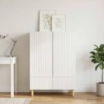 vidaXL Servírovacia skriňa Biela 66 x 34,5 x 95 cm Kompozitné drevo – Obrázok 3