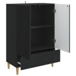 vidaXL Servírovacia skriňa Čierna 66 x 34,5 x 95 cm Kompozitné drevo – Obrázok 4