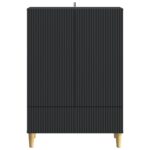 vidaXL Servírovacia skriňa Čierna 66 x 34,5 x 95 cm Kompozitné drevo – Obrázok 5