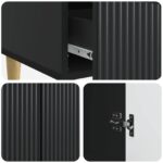vidaXL Servírovacia skriňa Čierna 66 x 34,5 x 95 cm Kompozitné drevo – Obrázok 8