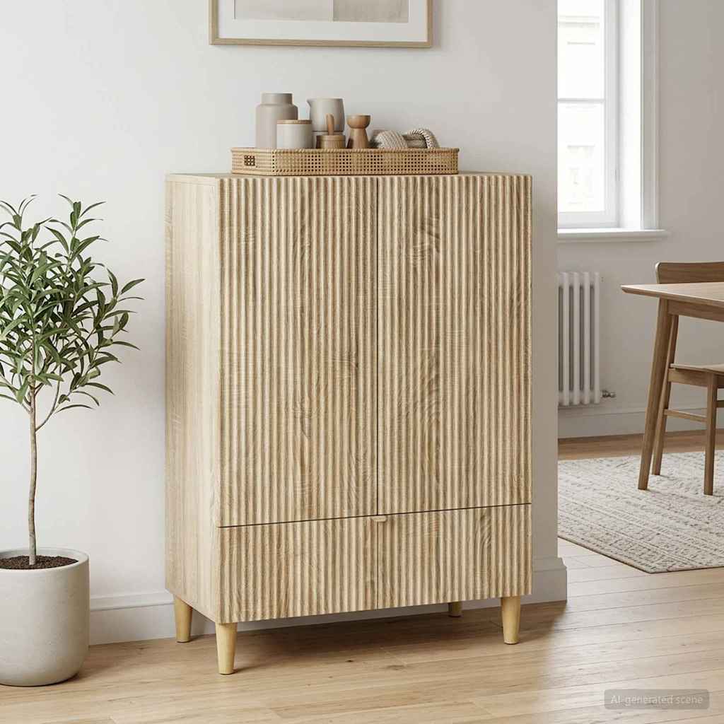 894667_1.jpg vidaXL Servírovacia skriňa so zásuvkou Dub sonoma 66 x 34,5 x 95 cm – Obrázok 1
