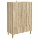 vidaXL Servírovacia skriňa so zásuvkou Dub sonoma 66 x 34,5 x 95 cm – Obrázok 2
